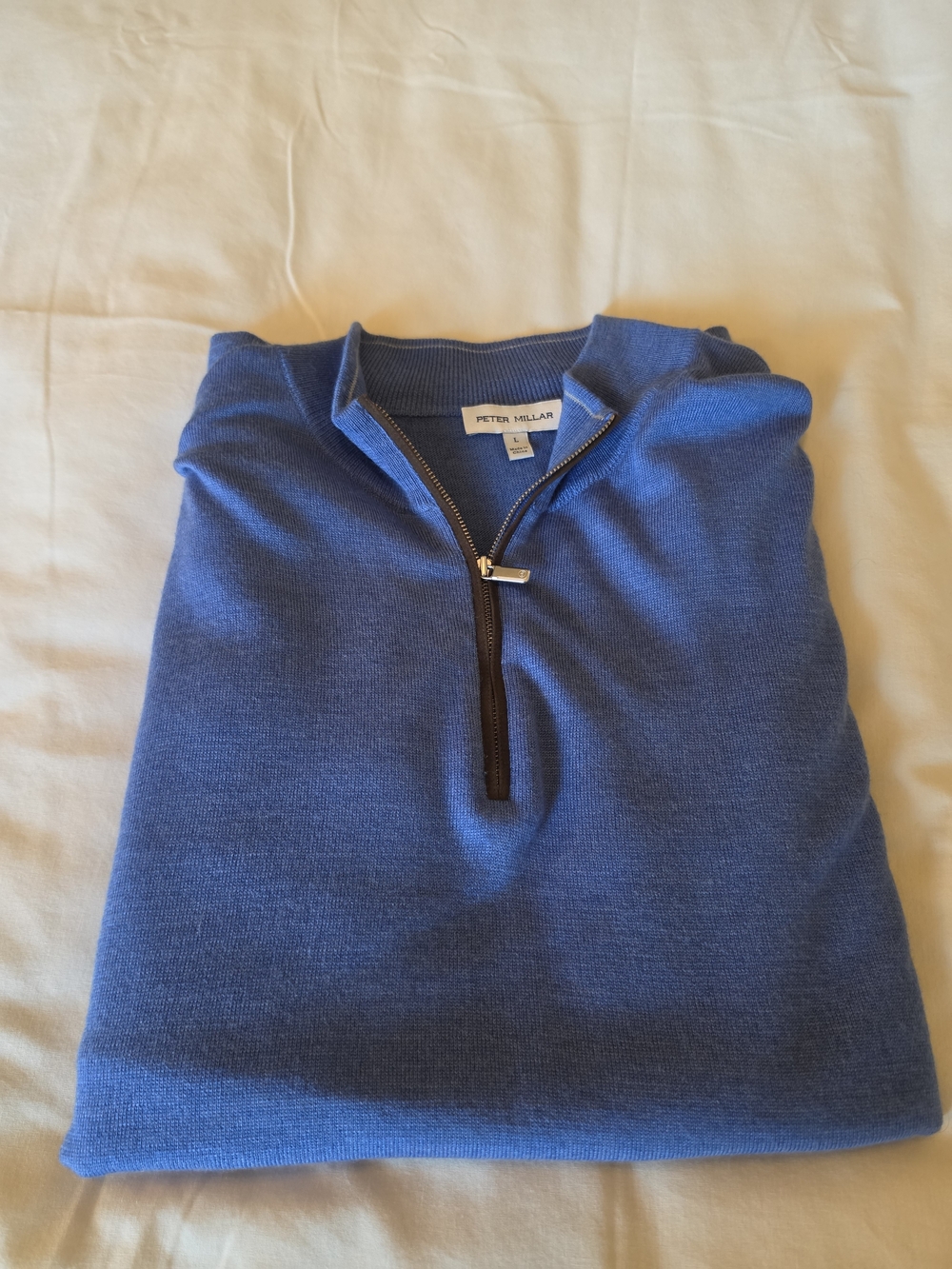 Peter Millar Royal Blue Quarter-Zip Sweater
